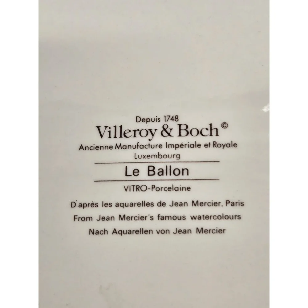 Villeroy & Boch LE BALLON Salad Accent‎ Plates CARNIVAL HOT AIR BALLOON Set of 6